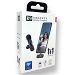 K9 Wireless Lavalier Microphone – Dual Mic with USB Type-C & iOS Connector