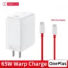 One Plus Warp Charge 65W Power Adapter + USB-C Cable