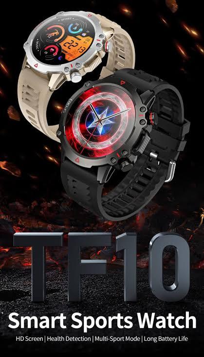 TF10 Pro Smartwatch - Round Dial AMOLED Display, Bluetooth Calling & Sports Features