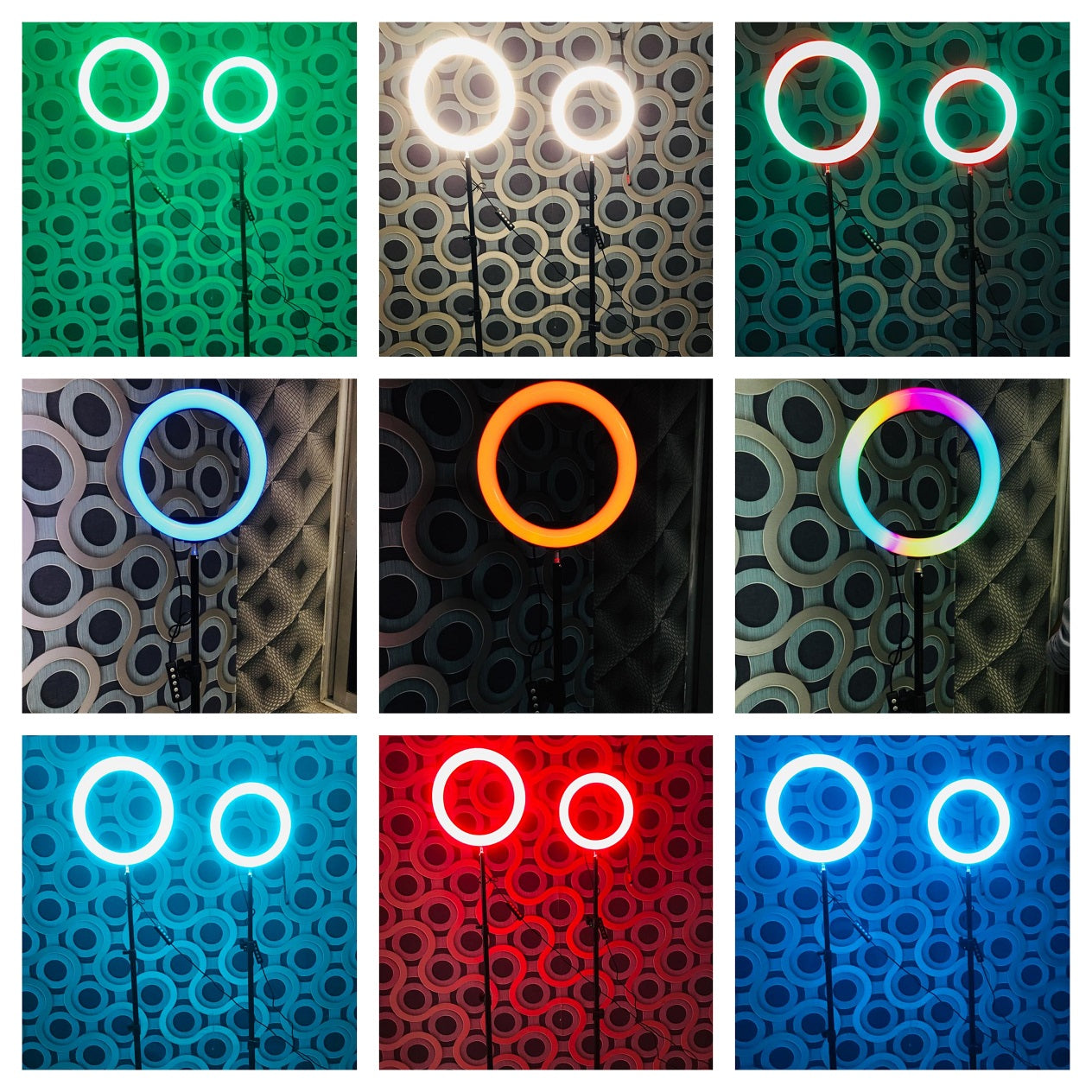 MJ 33 RGB LED Ring Light 33cm with Phone Clip – Multi-Color Light