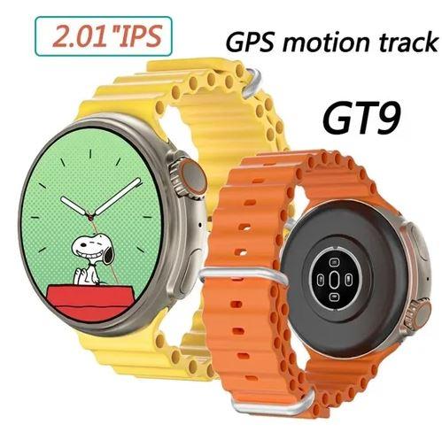 GT9 Round Dial Smartwatch - Bluetooth Calling, Fitness Tracking, Wireless Charging