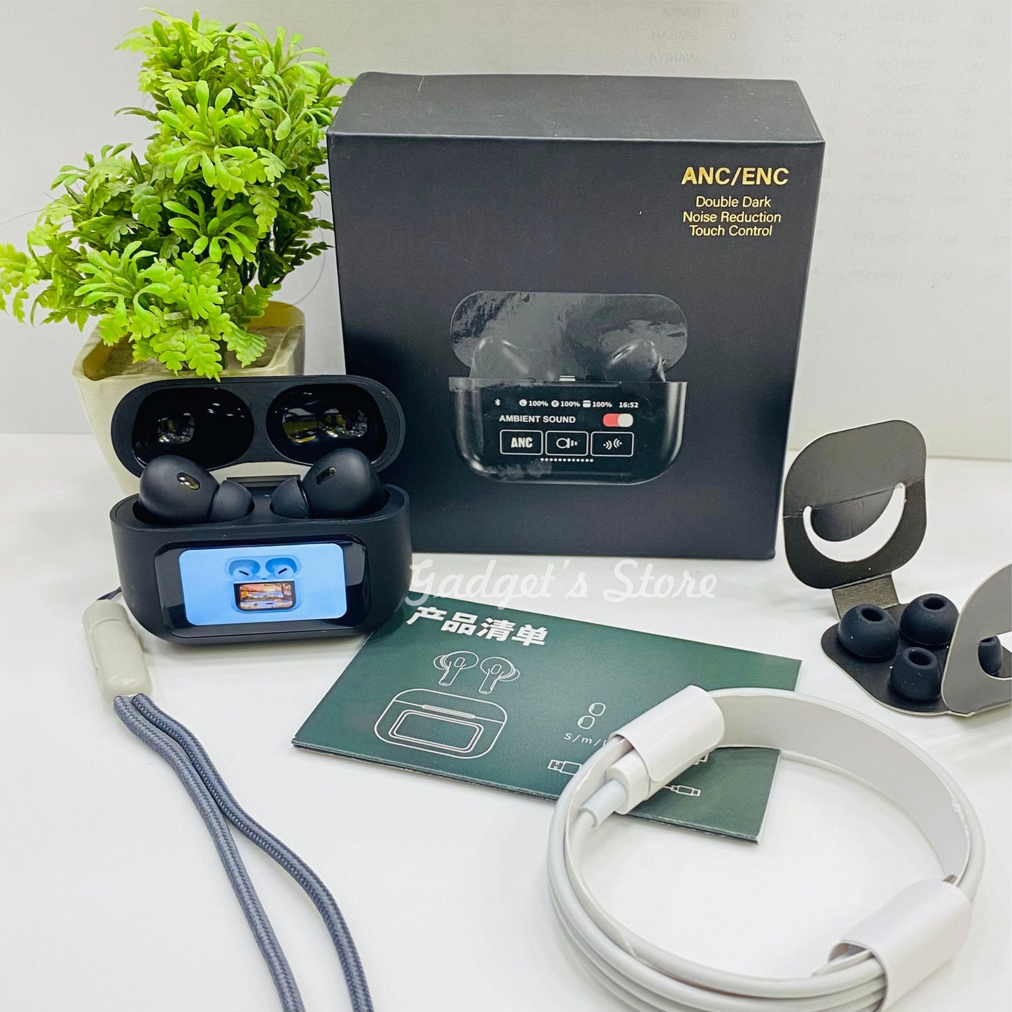 A9 Pro ANC/ENC Wireless Earbuds - Premium Sound, Noise Cancellation & LCD Display