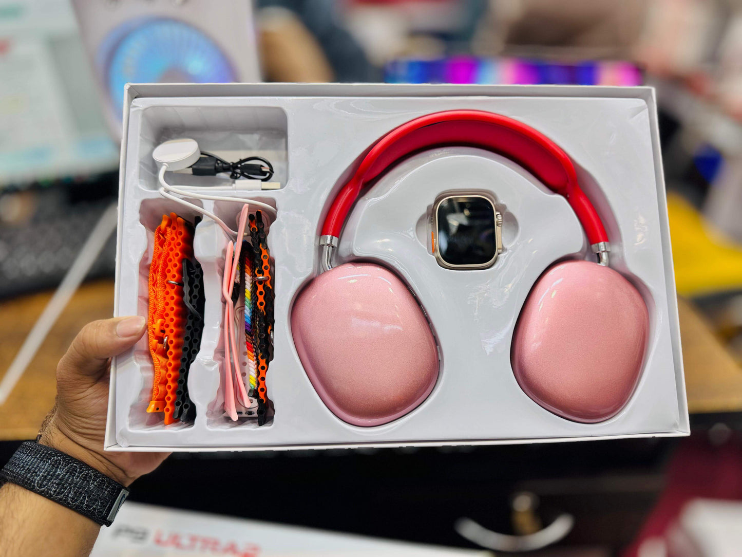 P9 Ultra 2 Smart Watch Combo with Headphones – 7-in-1 Bundle