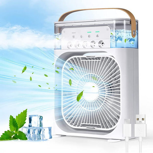 Portable Air Conditioner Fan USB Electric Fan with LED Night Light