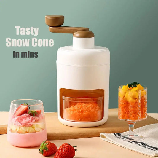 Premium Ice Crusher Machine for Home | Manual Ice Shaver with Ice Cube Trays
