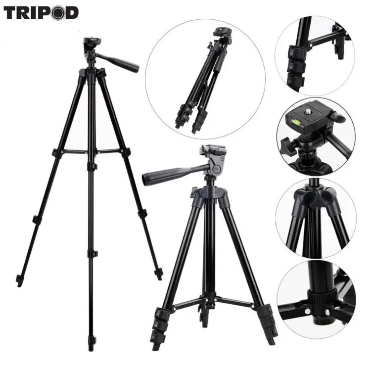 3301 Long Lightweight Aluminum 50-Inch Tripod Stand – Adjustable Tripod for DSLR, Action Cameras, Smartphones & Mobile Devices