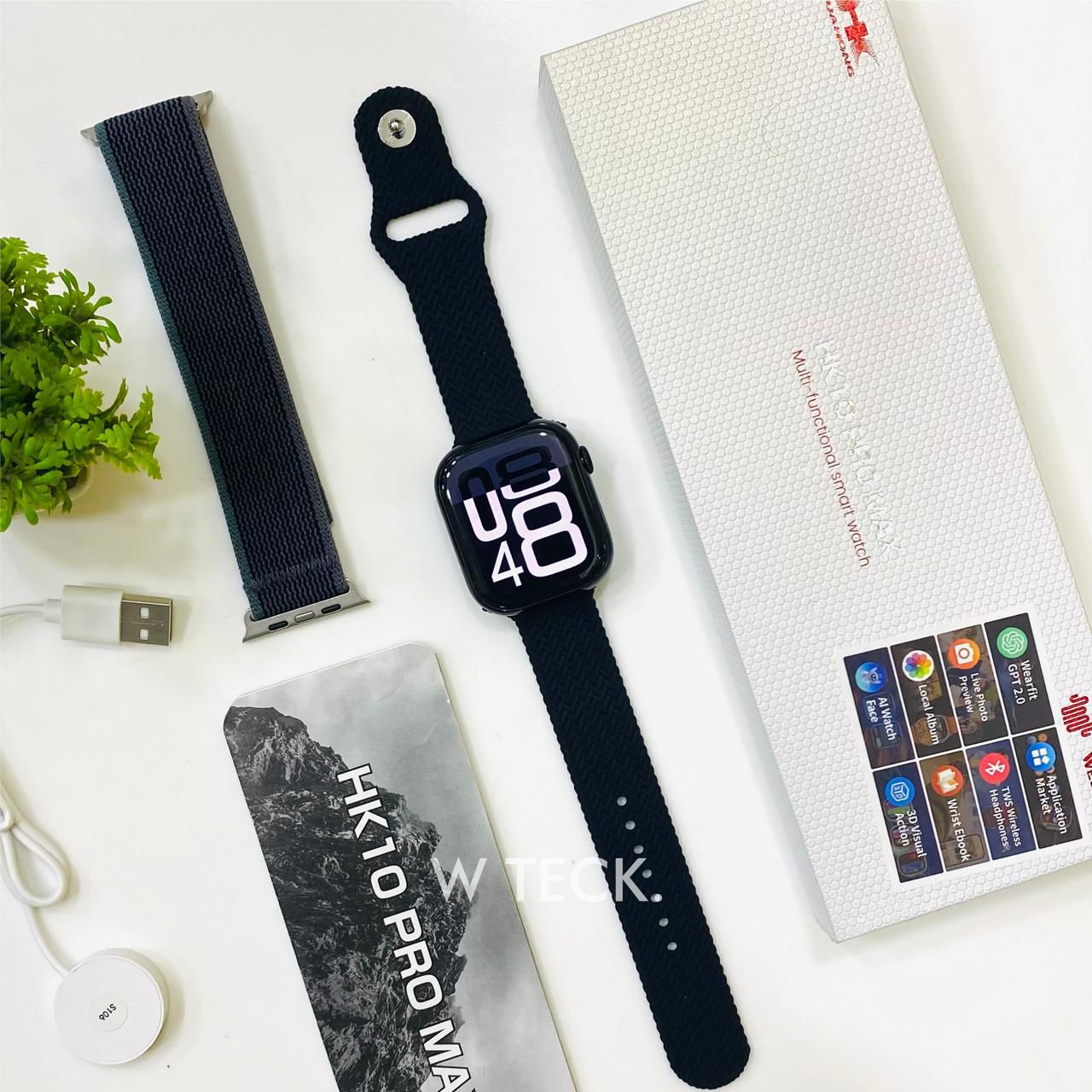 HK10 Pro Max Smartwatch – Ultra-Thin Stainless Steel Design, Android Compatible