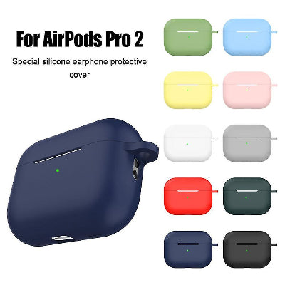 Air Pods Pro 2 Silicone Case | Ultra-Thin Protective Cover with Chain Lock