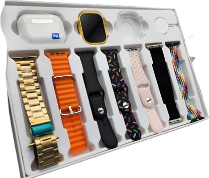 i20 Ultra Max Suit – 10-in-1 Smartwatch + Wireless Earbuds Combo