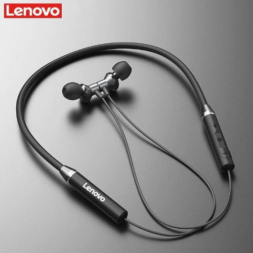 Lenovo HE05X Neckband Wireless Headphones – Bluetooth 5.0, IPX5 Waterproof, 10mm Drivers