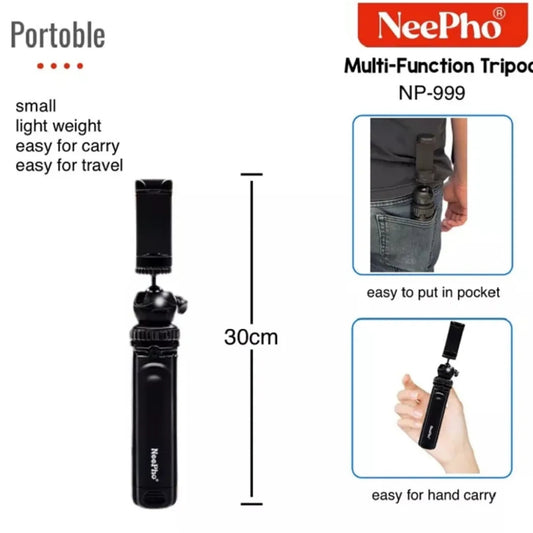 NeePho NP-999 Multi-Function Tripod – Handheld Extendable Selfie Stick Tripod Stand