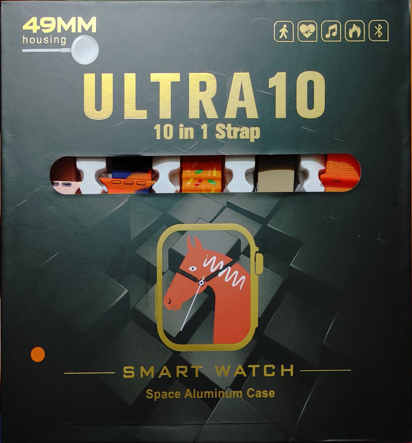 Ultra 10 Smartwatch, 2.0" HD Screen, Bluetooth Calling, 10 Straps Included