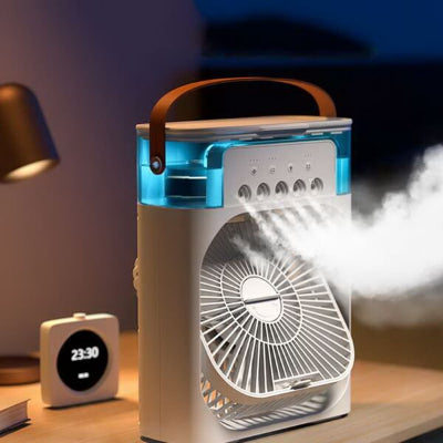 Portable Air Conditioner Fan USB Electric Fan with LED Night Light