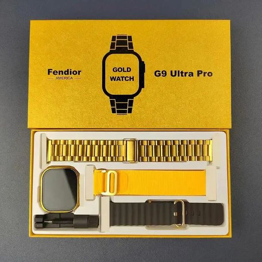 G9 Ultra Pro Smartwatch | Golden Edition | Bluetooth Calling Smart Watch