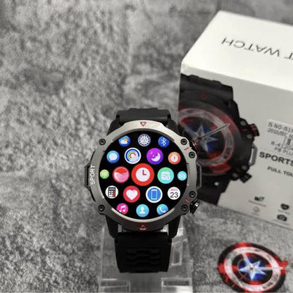 TF10 Pro Smartwatch - Round Dial AMOLED Display, Bluetooth Calling & Sports Features