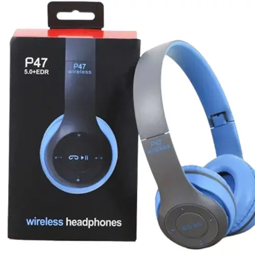P47 Bluetooth Headphones - Wireless, Foldable & Compatible with All Devices