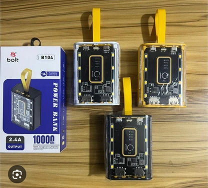 Bolt ‘B104' 10000mAh power bank charging light available in sight